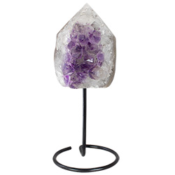 Polished Natural Amethyst on Stand - Large